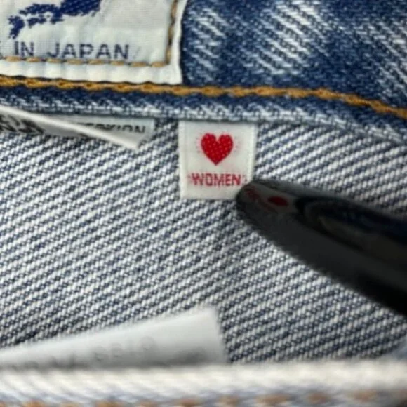 OrSlow 105WZ Jeans Womens Size XS Slim Fit Vintage Wash Made in Japan - Picture 5 of 9